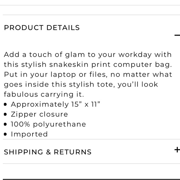 WHBM Python Print Computer Bag NWT - Picture 5 of 11